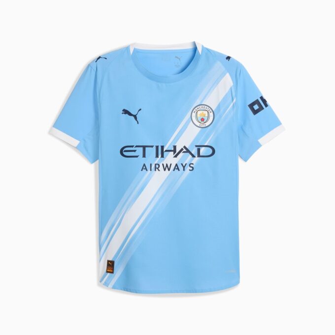 Camiseta de fútbol auténtica de local del Manchester City 25/26 para hombre