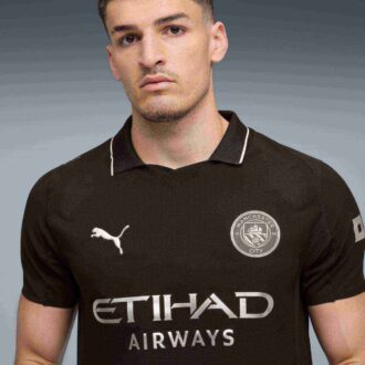 Camiseta de fútbol auténtica de visitante del Manchester City 25/26 para hombre