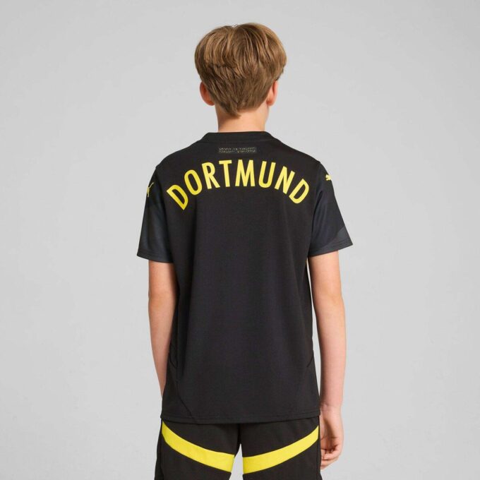 Camiseta de fútbol de visitante del Borussia Dortmund 24/25 para niños grandes (réplica)