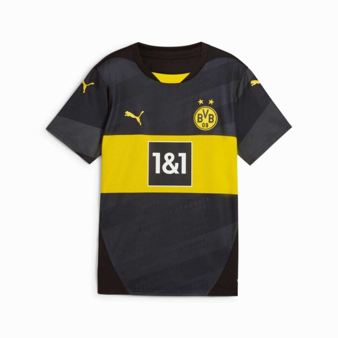 Camiseta de fútbol de visitante del Borussia Dortmund 24/25 para niños grandes (réplica)