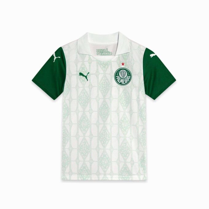 Camiseta de fútbol de visitante para niños grandes del SE Palmeiras Torcedor ’25