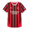 Camiseta de fútbol local auténtica del AC Milan 24/25 «Rojo y negro»