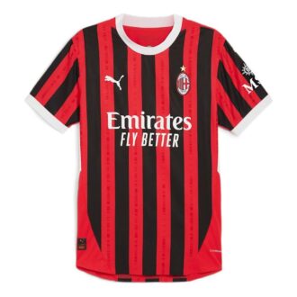 Camiseta de fútbol local auténtica del AC Milan 24/25 «Rojo y negro»