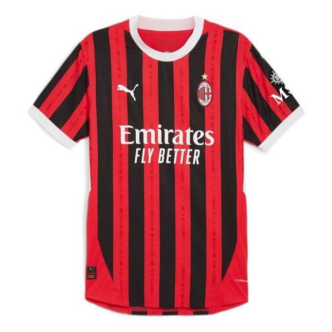 Camiseta de fútbol local auténtica del AC Milan 24/25 «Rojo y negro»
