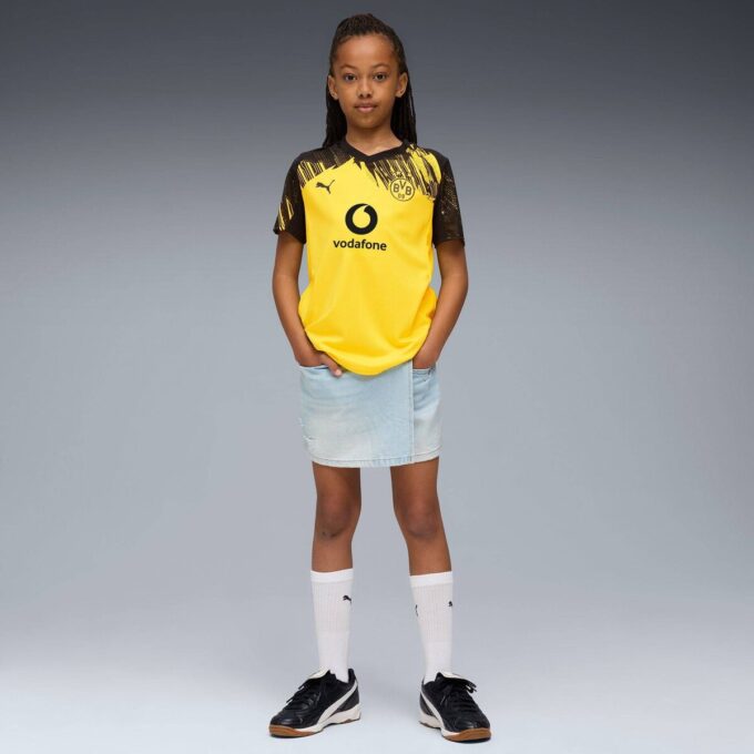 Camiseta de fútbol réplica del Borussia Dortmund para niños de la temporada 25/26
