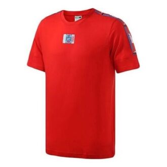 Camiseta de manga corta con cinta retro de los 90 «Roja»