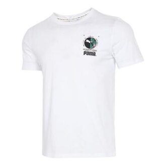 Camiseta de manga corta con estampado fotográfico de grafiti «Blanco, azul y rojo»