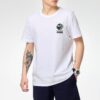 Camiseta de manga corta con estampado fotográfico de grafiti «Blanco, azul y rojo»