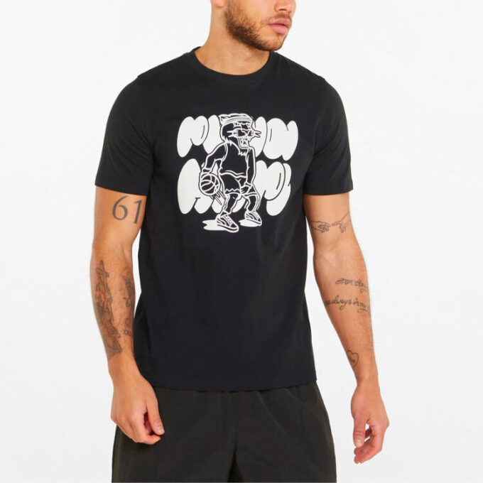 Camiseta de manga corta de baloncesto Qualifier «Negro y blanco»