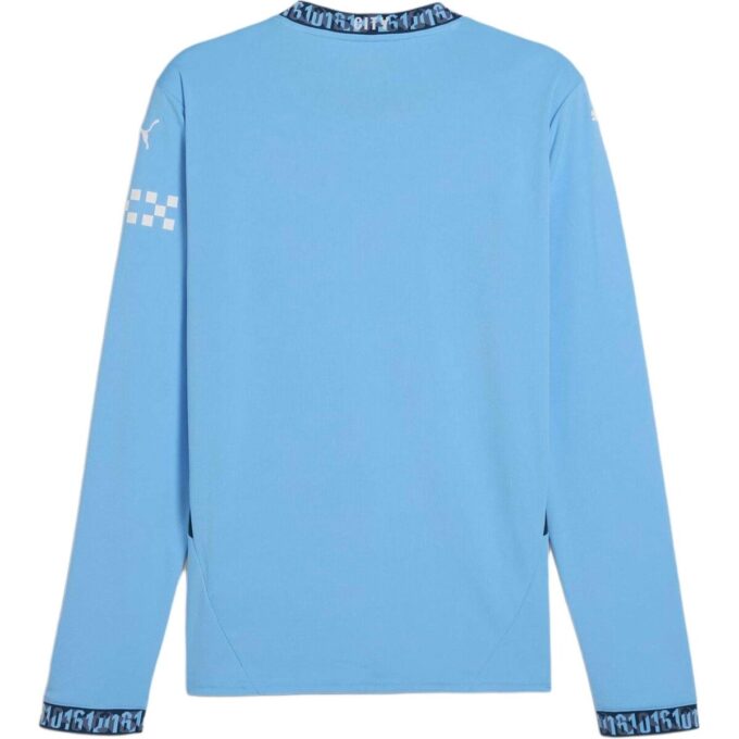 Camiseta de manga larga local del Manchester City 24/25 «Azul y blanco»