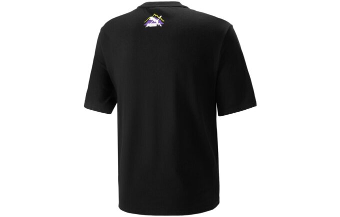 Camiseta deportiva de montaña para acampar «negra»
