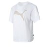 Camiseta deportiva estampada para mujer «Blanco y beige»