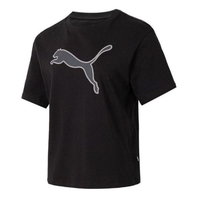 Camiseta deportiva gráfica para mujer «Negro y gris»