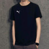 Camiseta Essential Regular Fit con logo estampado «Negra»