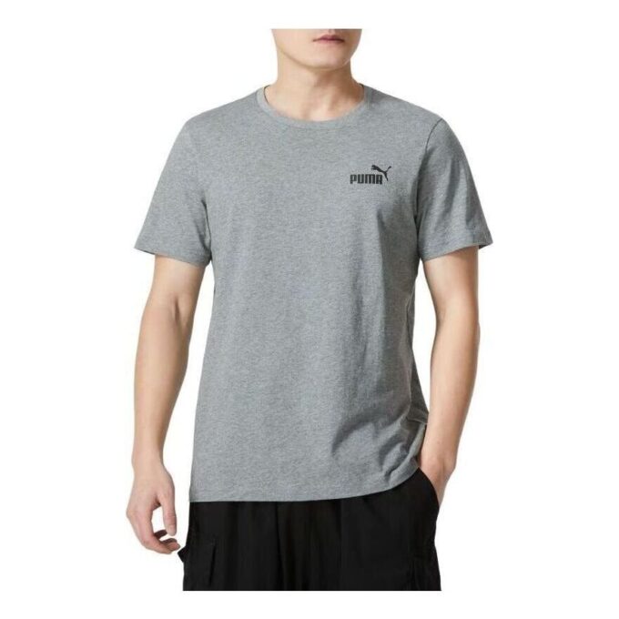 Camiseta Essentials con logo pequeño «Gris»