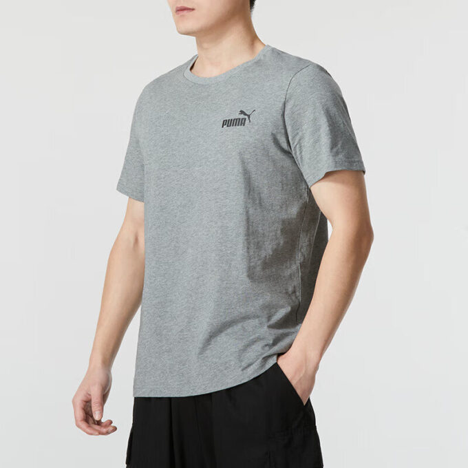 Camiseta Essentials con logo pequeño «Gris»