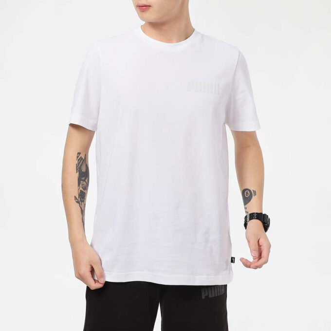 Camiseta estampada de cuello redondo «Blanca»