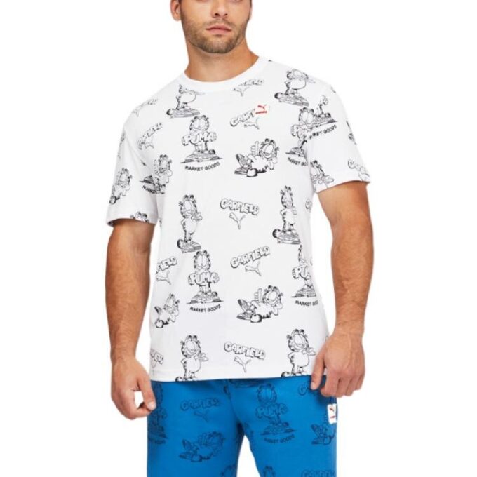 Camiseta estampada PUMA x GARFIELD «Blanca»