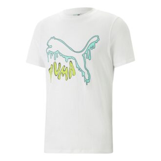 Camiseta gráfica de gato derretido «Blanca»