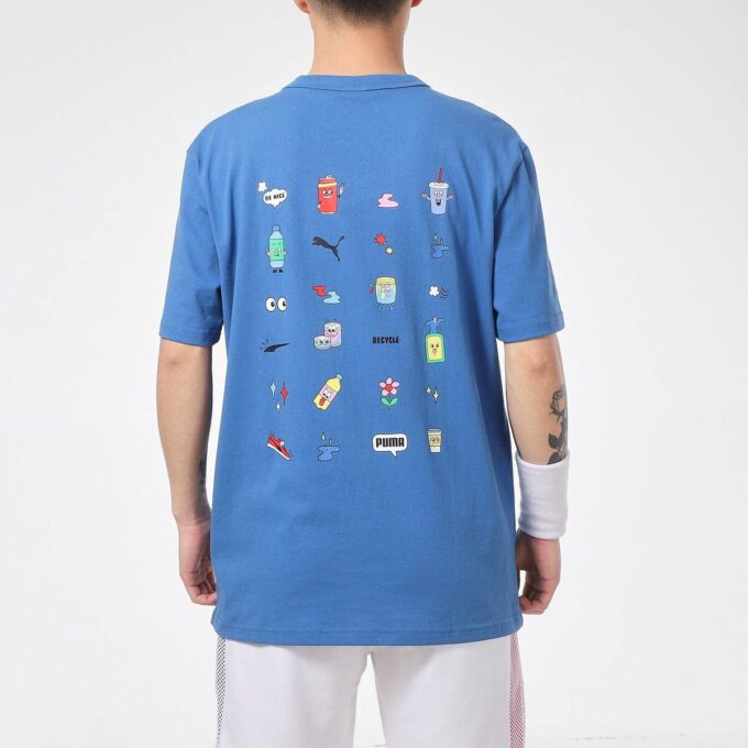 Camiseta gráfica del centro «Azul»