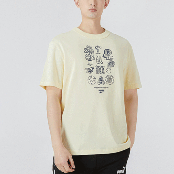 Camiseta gráfica del centro «Beige»