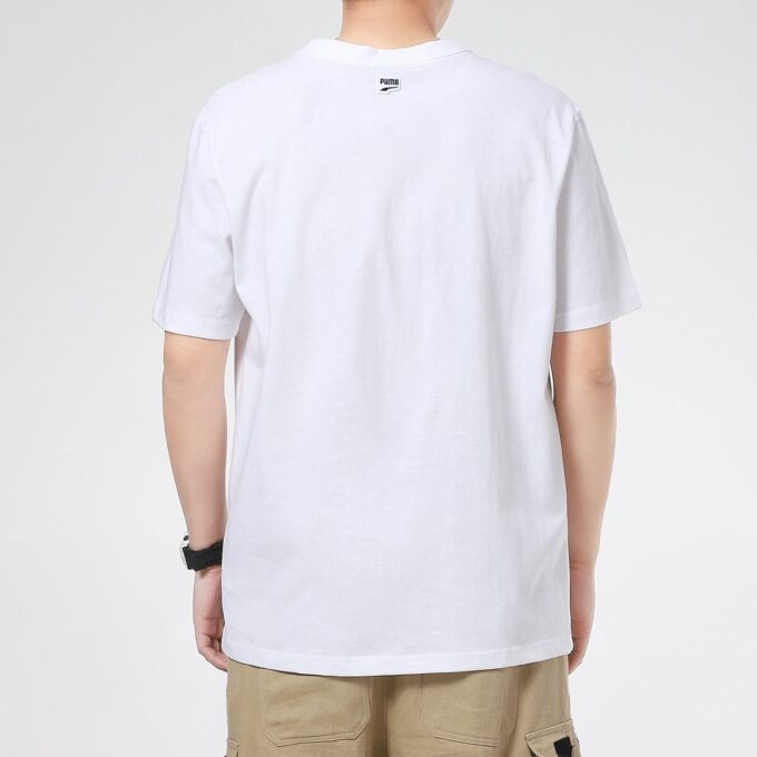 Camiseta gráfica del centro «Blanco y rosa»