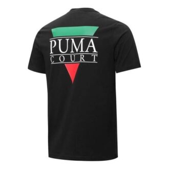 Camiseta gráfica del club de tenis «Negra»
