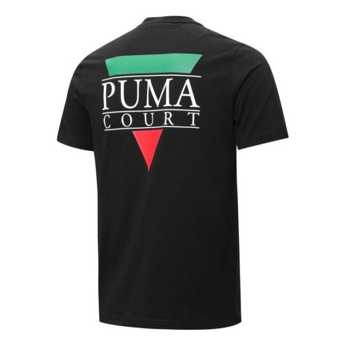 Camiseta gráfica del club de tenis «Negra»