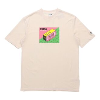 Camiseta gráfica Downtown «Beige, rosa, verde»