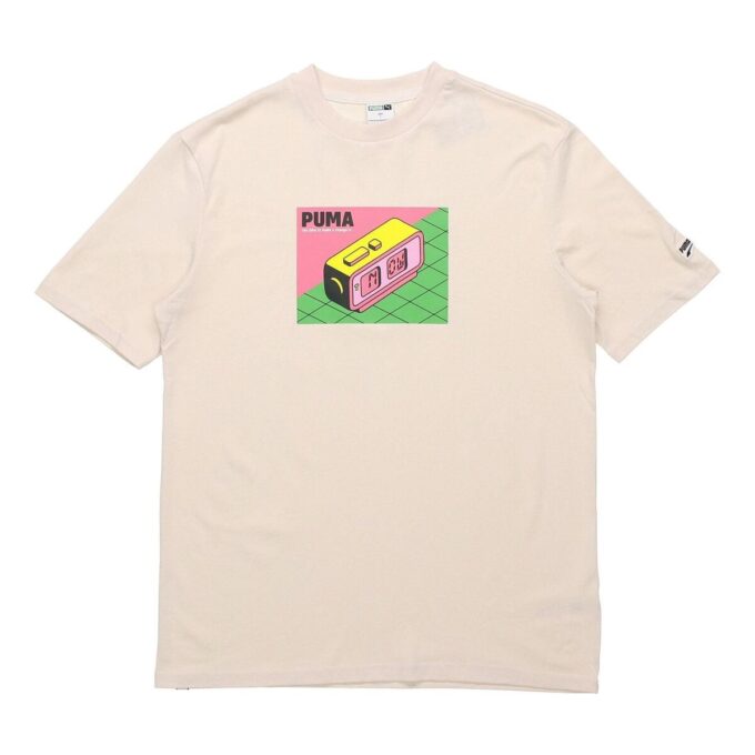 Camiseta gráfica Downtown «Beige, rosa, verde»