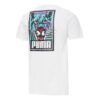 Camiseta gráfica informal «Blanco, negro y azul»