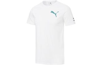 Camiseta gráfica informal «Blanco, negro y azul»