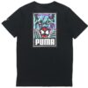 Camiseta gráfica informal «Negro, blanco y azul»