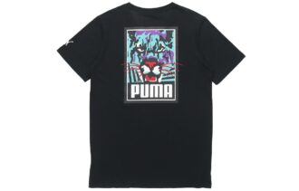 Camiseta gráfica informal «Negro, blanco y azul»