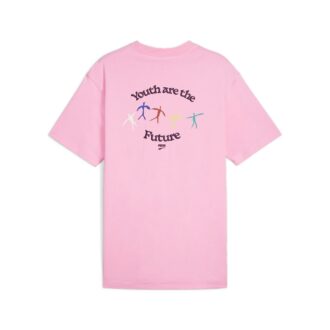 Camiseta gráfica «La juventud es el futuro» en rosa