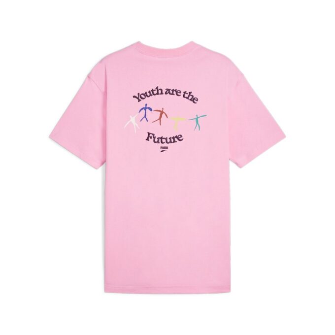 Camiseta gráfica «La juventud es el futuro» en rosa