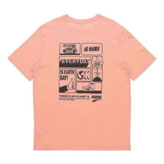 Camiseta gráfica Peach Downtown «Rosa y negra»