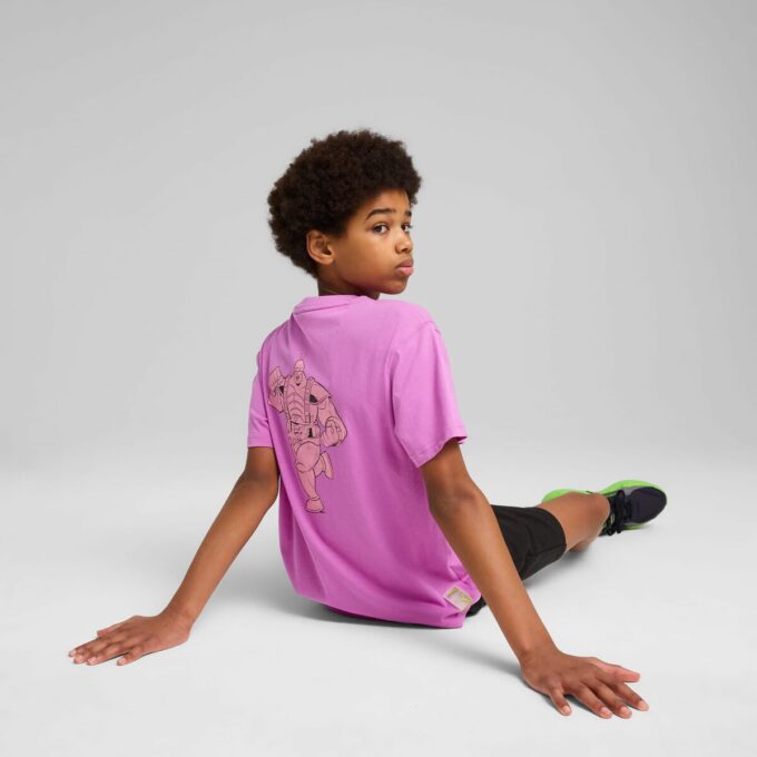 Camiseta gráfica relajada para niños grandes de HOOPS x TMNT Camiseta gráfica relajada para niños grandes de HOOPS x TMNT
