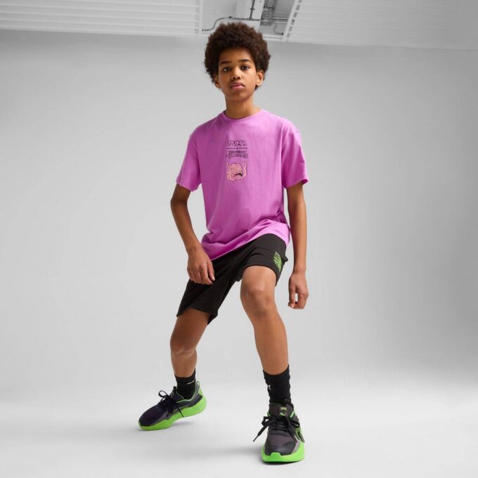 Camiseta gráfica relajada para niños grandes de HOOPS x TMNT Camiseta gráfica relajada para niños grandes de HOOPS x TMNT