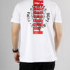 Camiseta gráfica vintage de gato «blanca»
