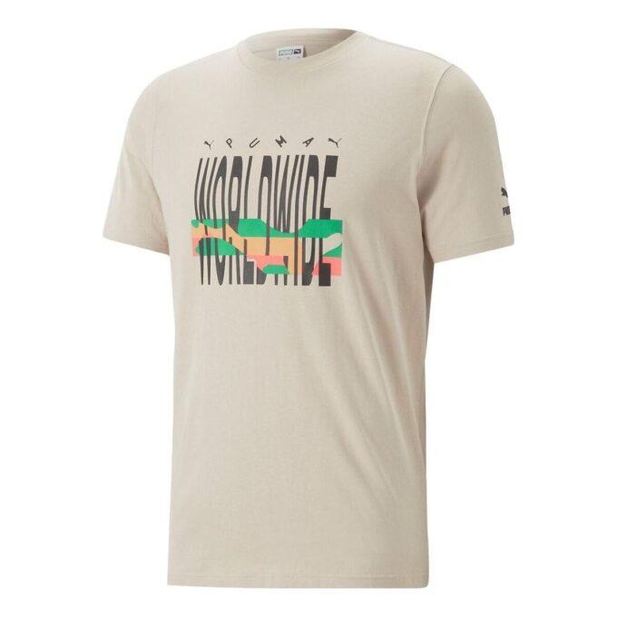 Camiseta gráfica Worldwide «Beige Negro»