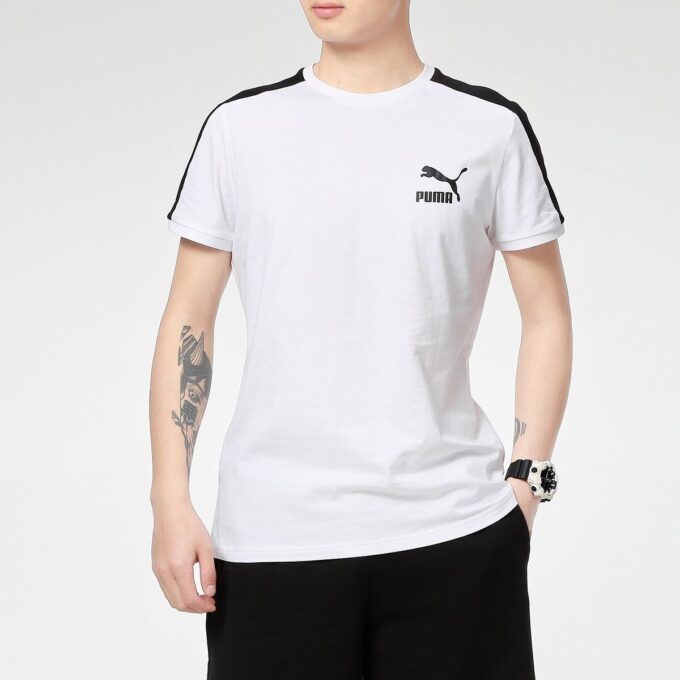 Camiseta icónica T7 «Blanca y negra»