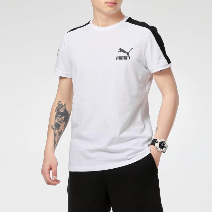 Camiseta icónica T7 «Blanca y negra»