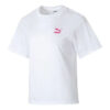 Camiseta informal con estampado «Mujeres» en blanco y rosa