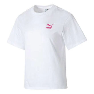Camiseta informal con estampado «Mujeres» en blanco y rosa