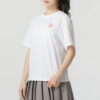 Camiseta informal con estampado «Mujeres» en blanco y rosa