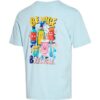 Camiseta informal estampada «Azul, amarillo y rosa»