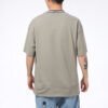 Camiseta lisa de cuello redondo para hombre «Verde oliva»