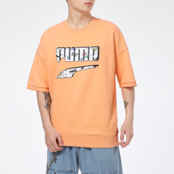 Camiseta Logo Essentials «Naranja y Blanco»