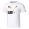 Camiseta metálica con el logotipo clásico «Blanca»